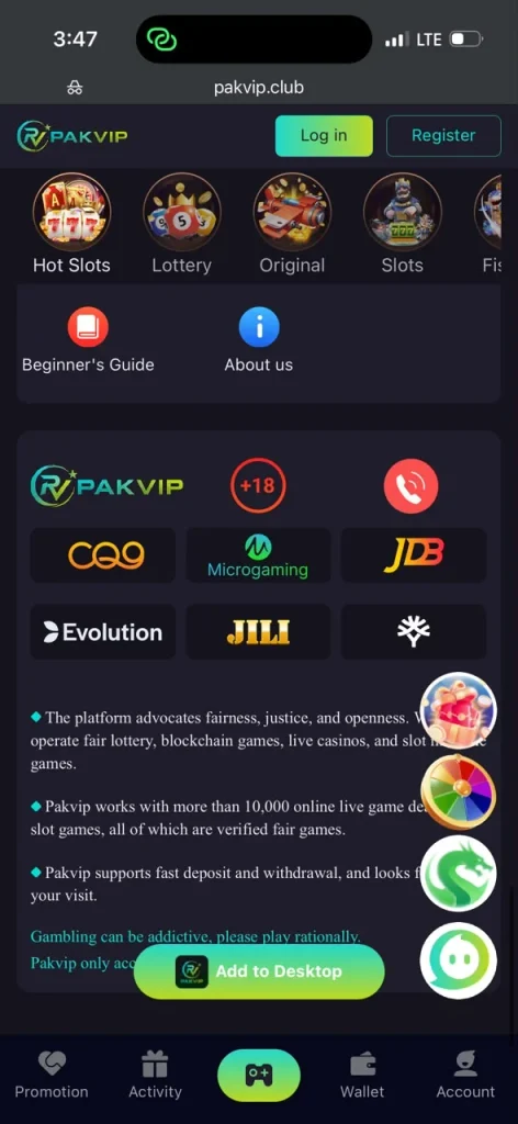 PAK VIP Deposit